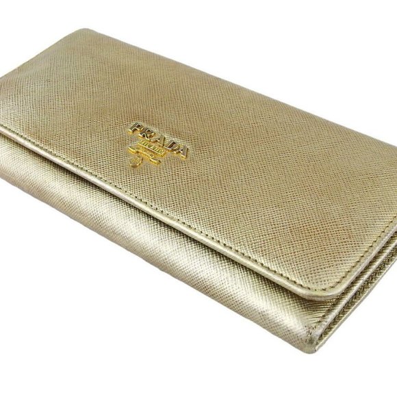 PRADA Long Wallet Logo Safiano Leazer Auth USED G1607 - Picture 8 of 10